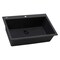 Ruvati 27 x 20 inch Drop-in Topmount Granite Composite Single Bowl Kitchen Sink Midnight Black RVG1027BK - alternate 5